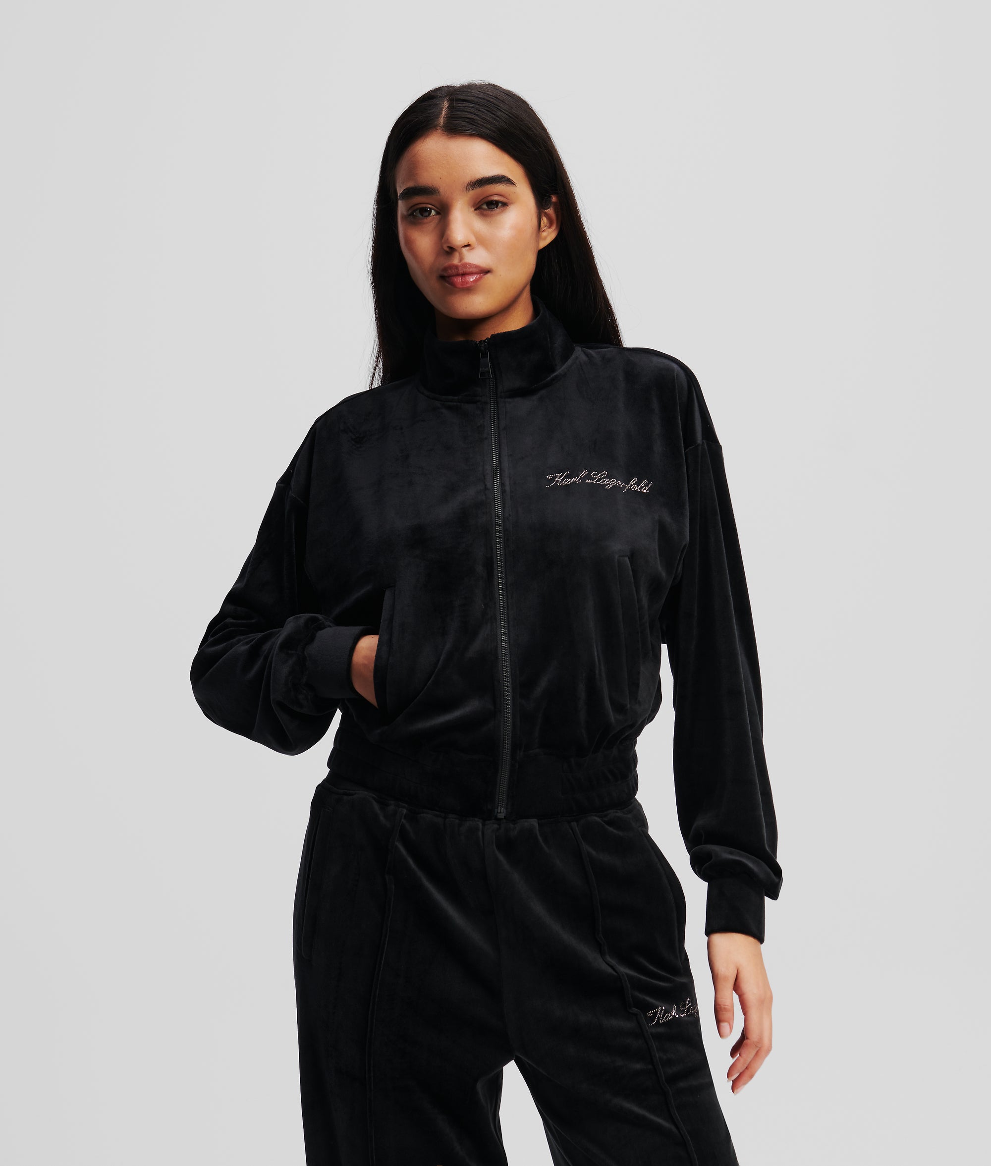 HOTEL KARL VELOUR ZIP-UP SWEATSHIRT