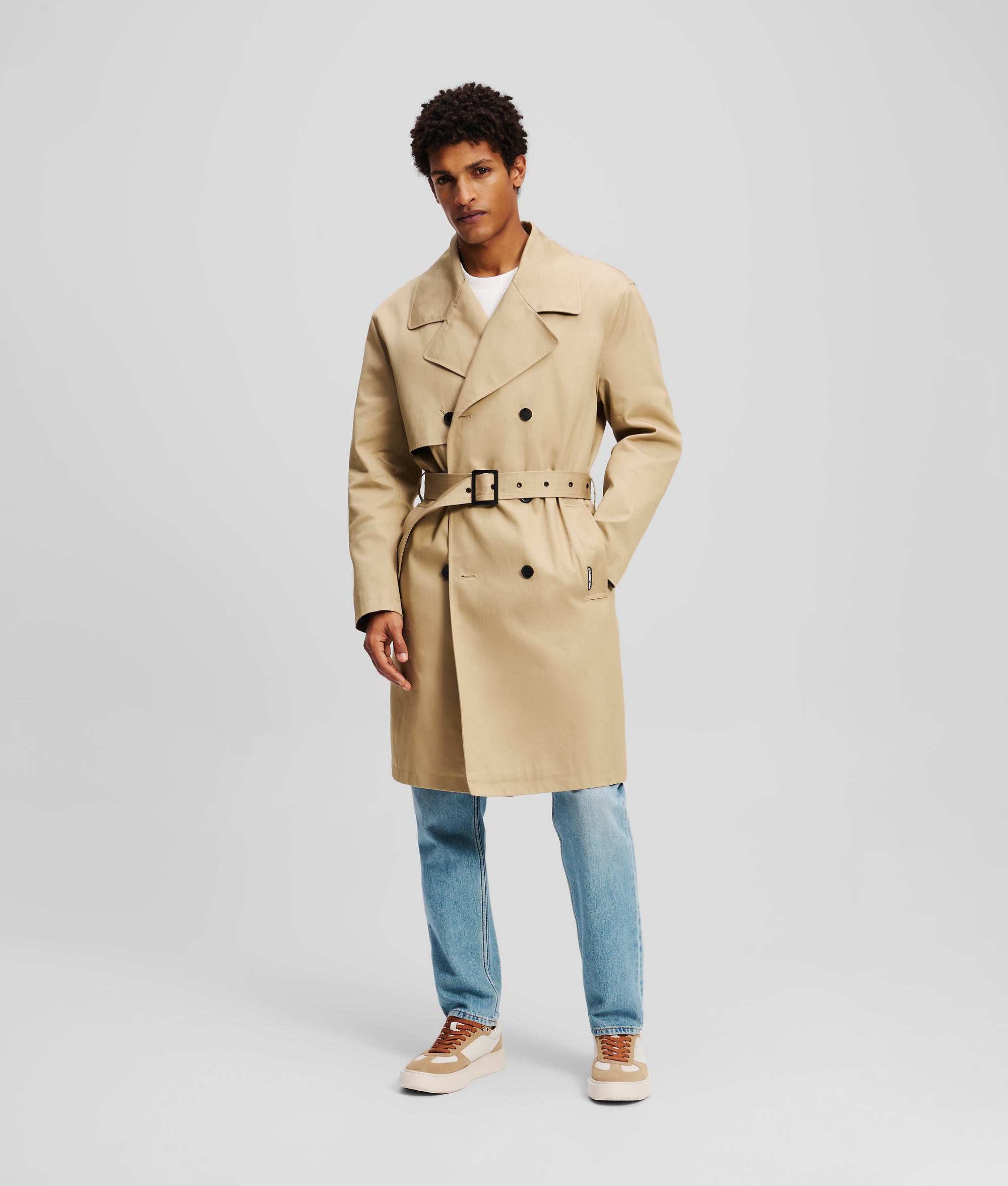 HOODED TRENCH COAT - Image 4