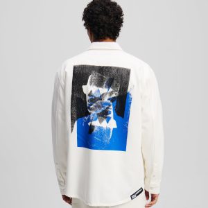 KARL PRINT DENIM OVERSHIRT