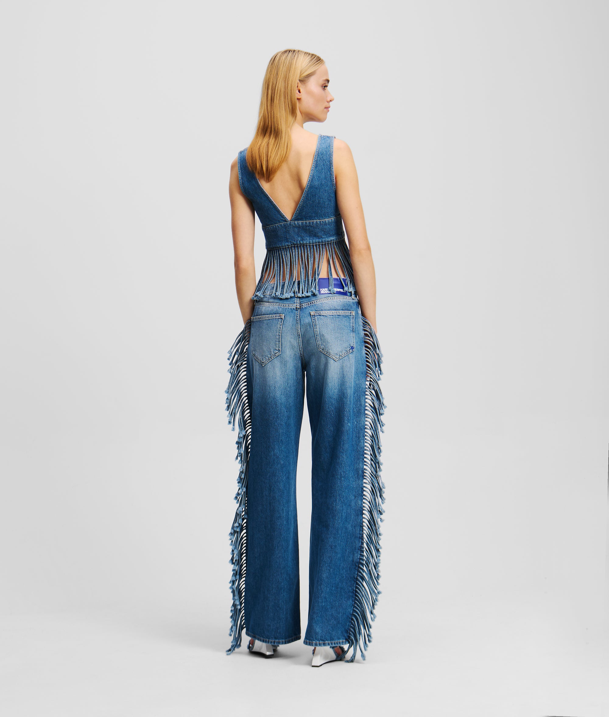 FRINGED RELAXED JEANS - Image 3