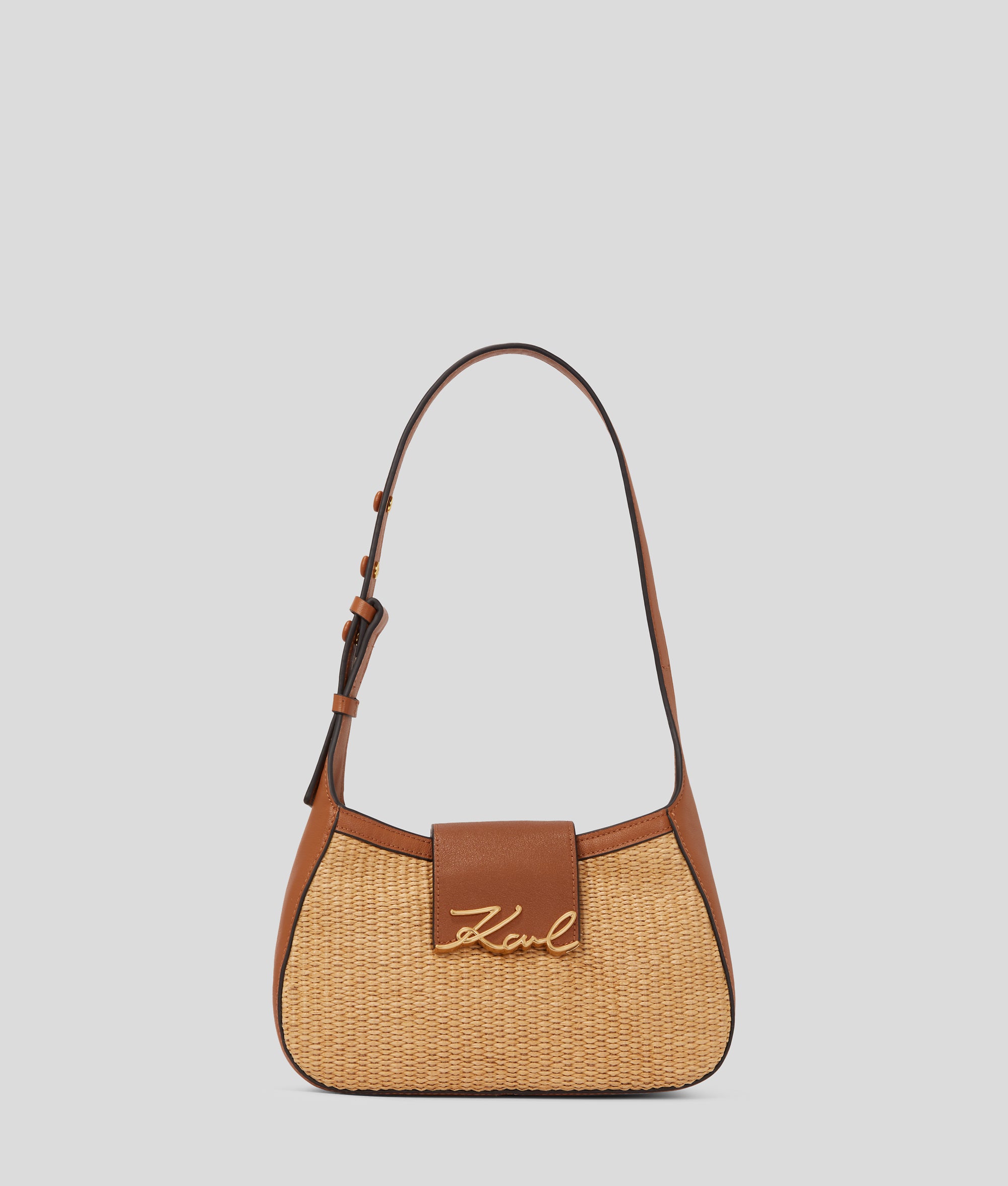 K/Signature small woven shoulder bag