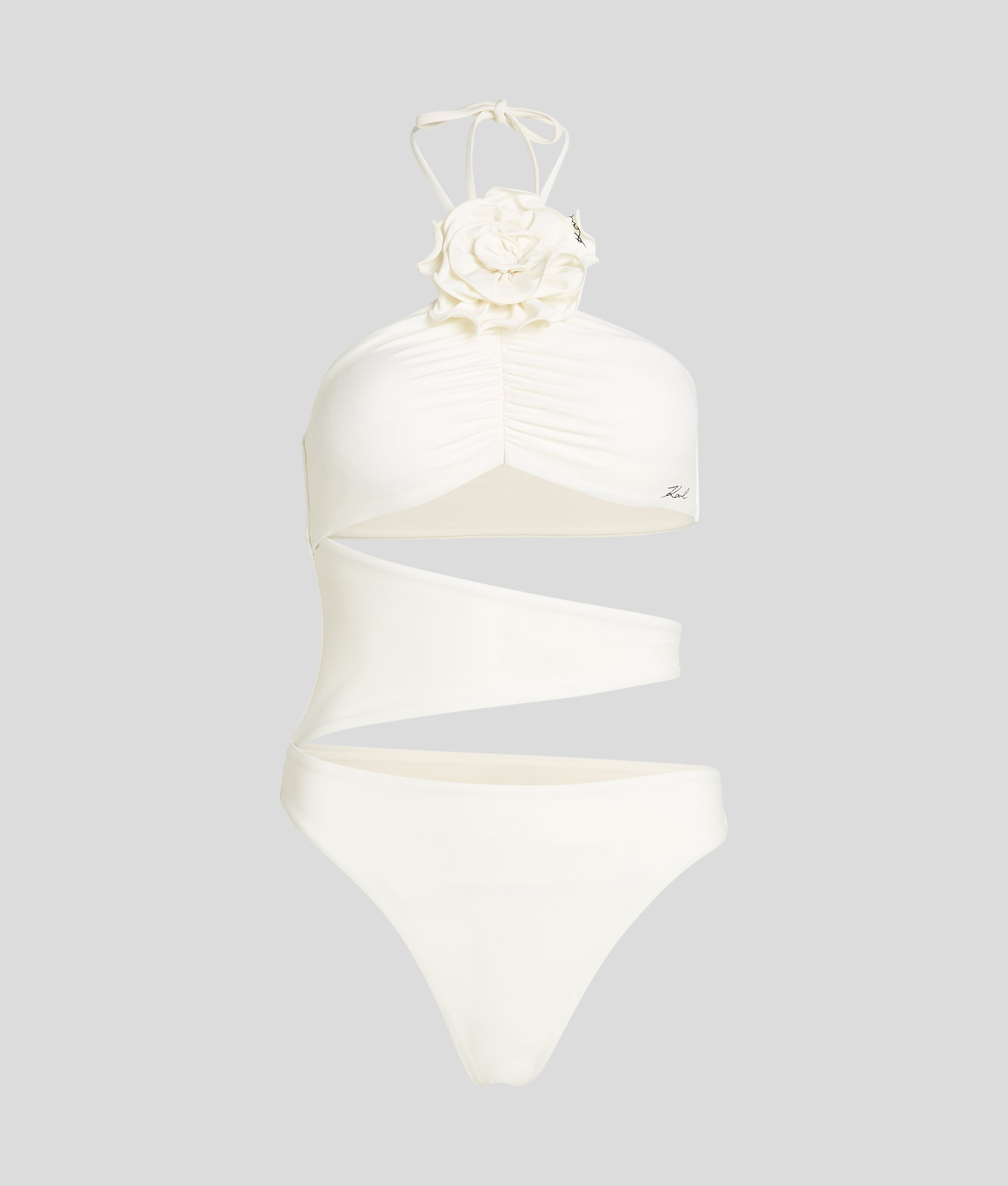 FLOWER HALTER-NECK SWIMSUIT - Image 4