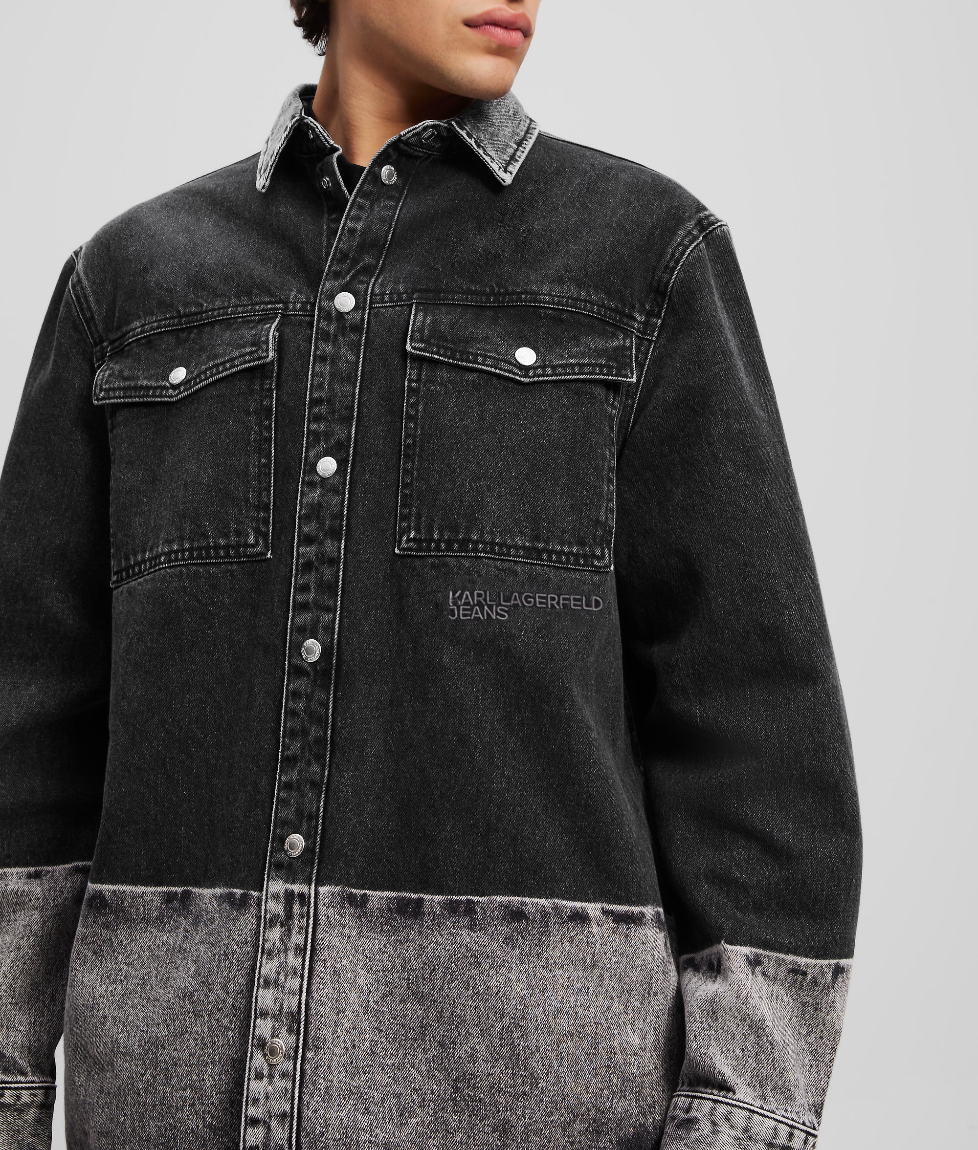 OMBRE DENIM OVERSHIRT - Image 3