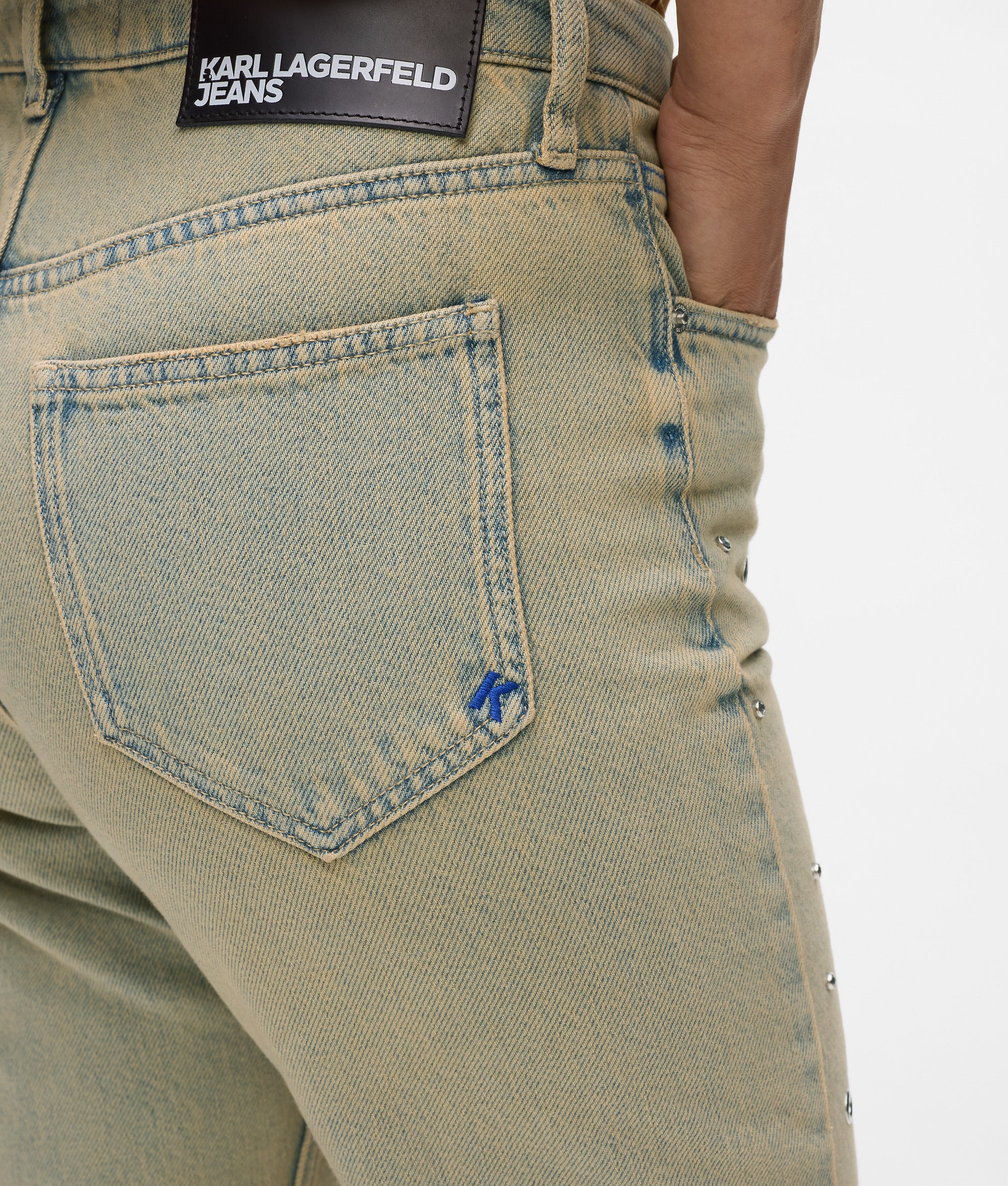 STUDDED HIGH-RISE STRAIGHT JEANS - Image 2