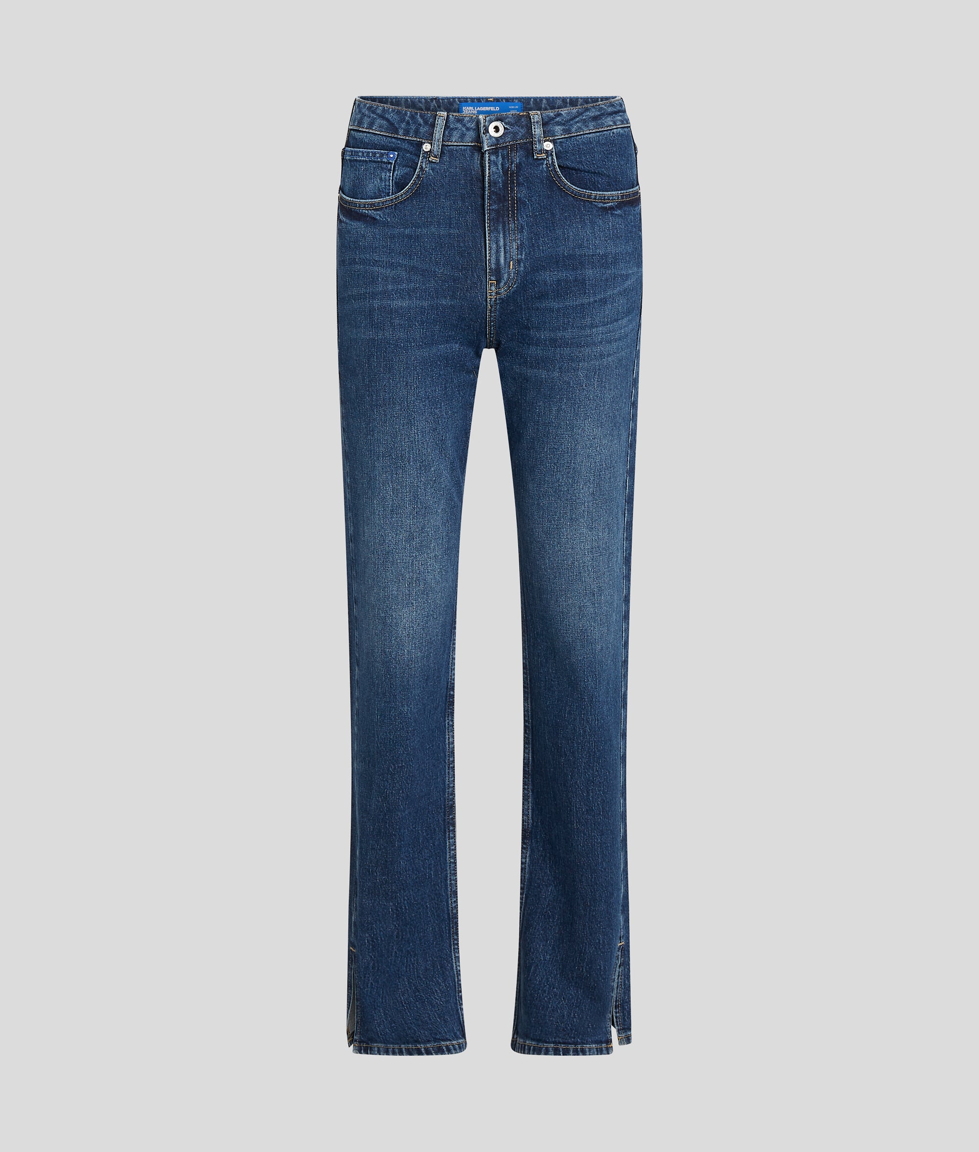 SPLIT-HEM HIGH-RISE STRAIGHT JEANS - Image 5