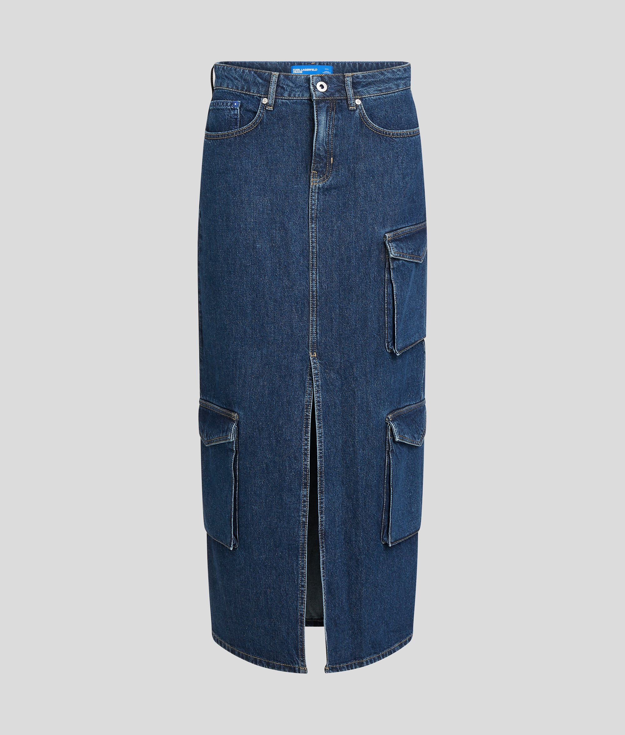 UTILITY DENIM MAXI SKIRT - Image 5