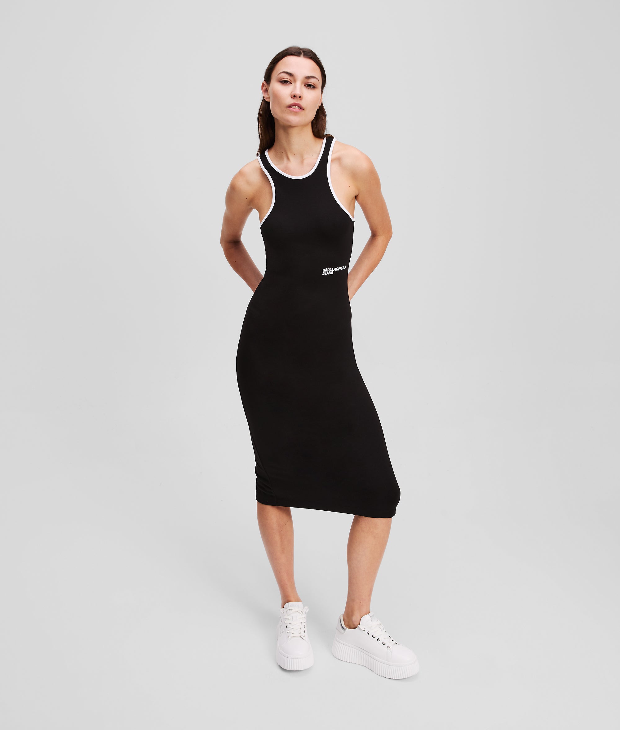 RACER-NECK DRESS