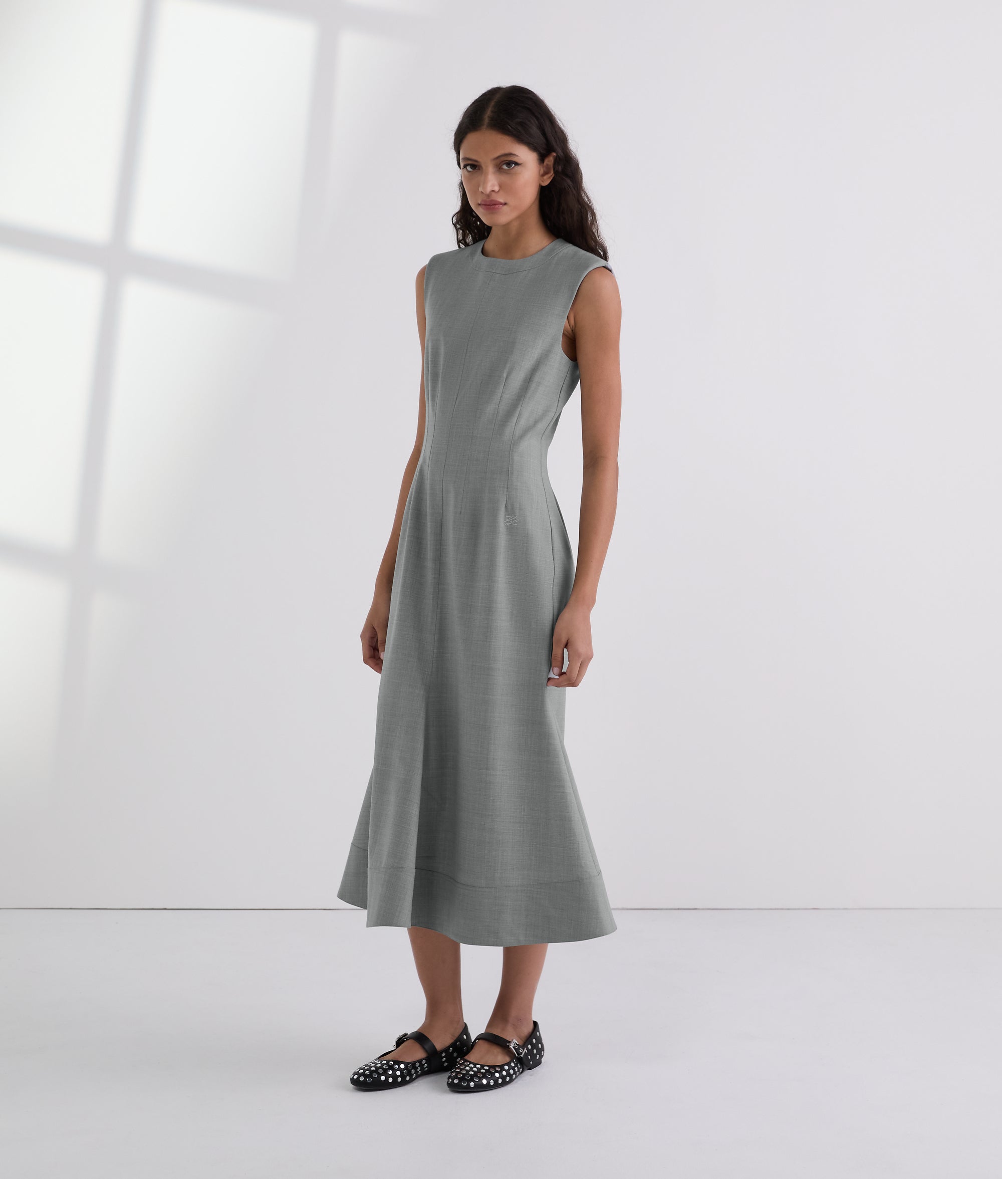 TAILORED WOOL-BLEND DRESS
