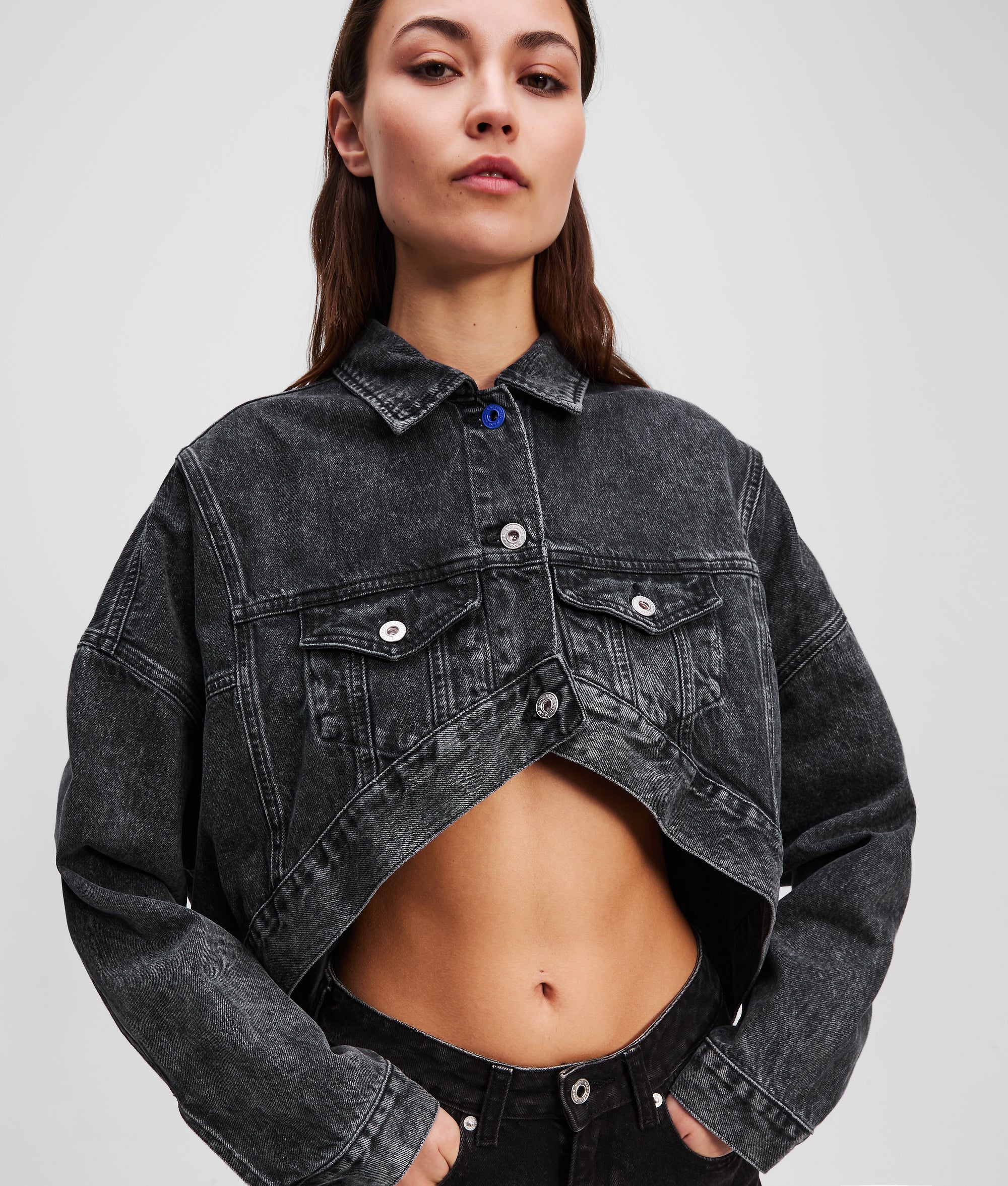 OVERSIZED CROPPED DENIM JACKET - Image 3