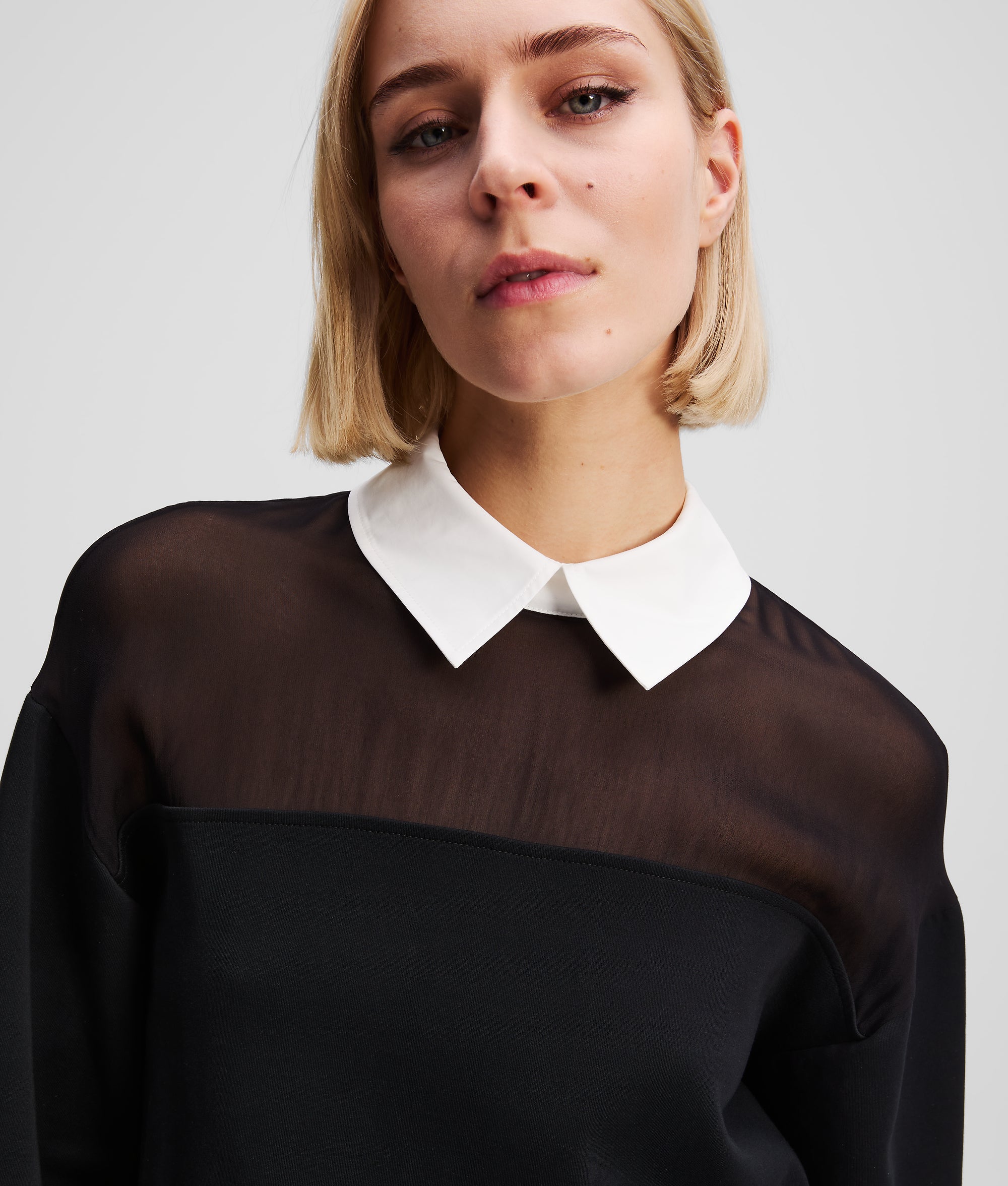 POPLIN COLLAR SWEATSHIRT - Image 3