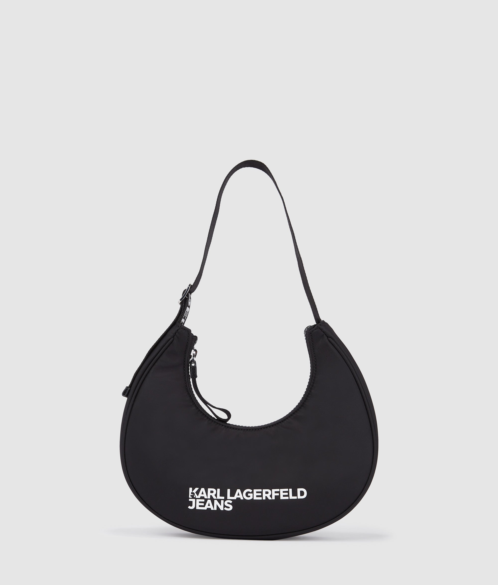 Logo nylon moon shoulder bag