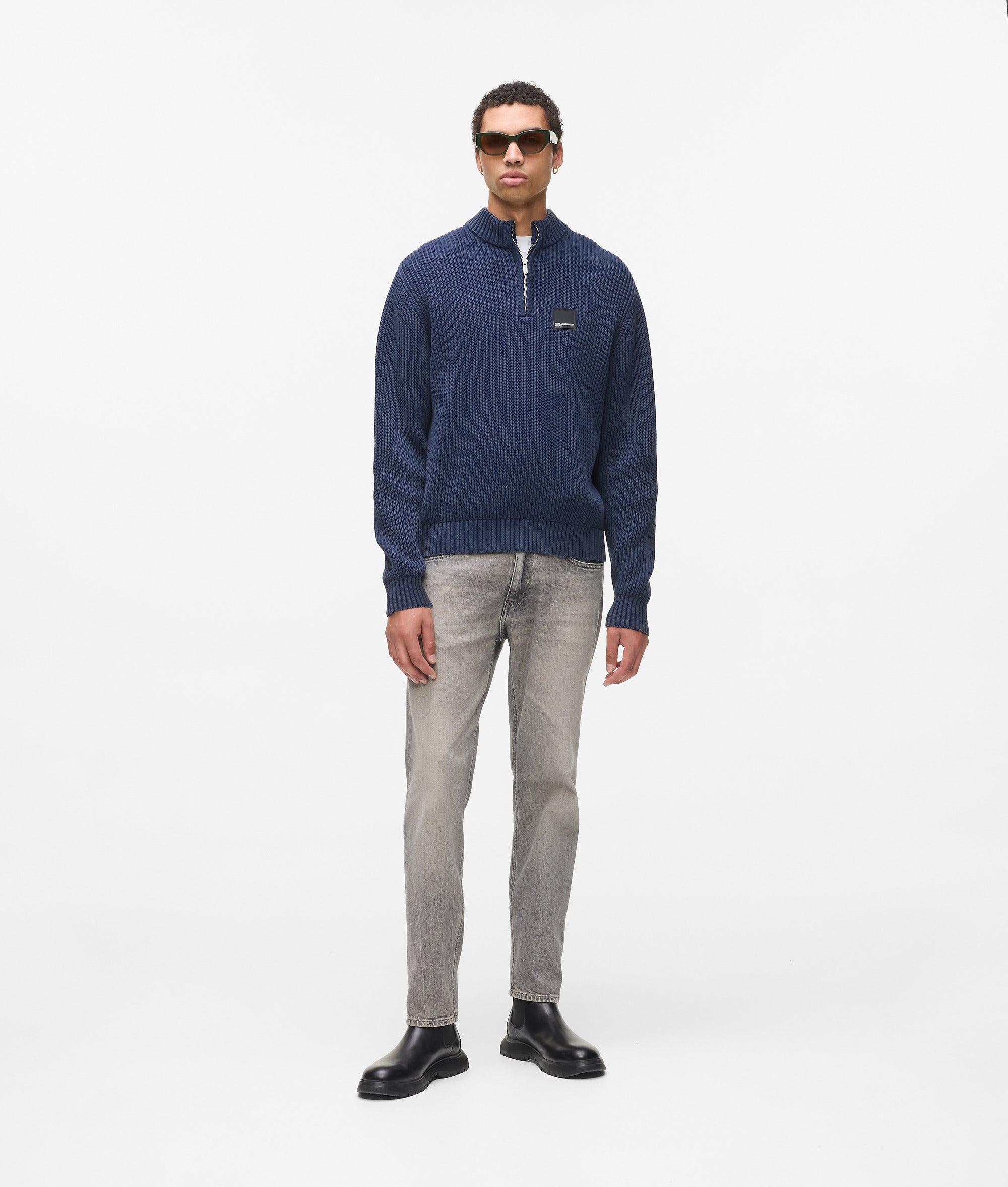 Relaxed half-zip sweater - Image 4
