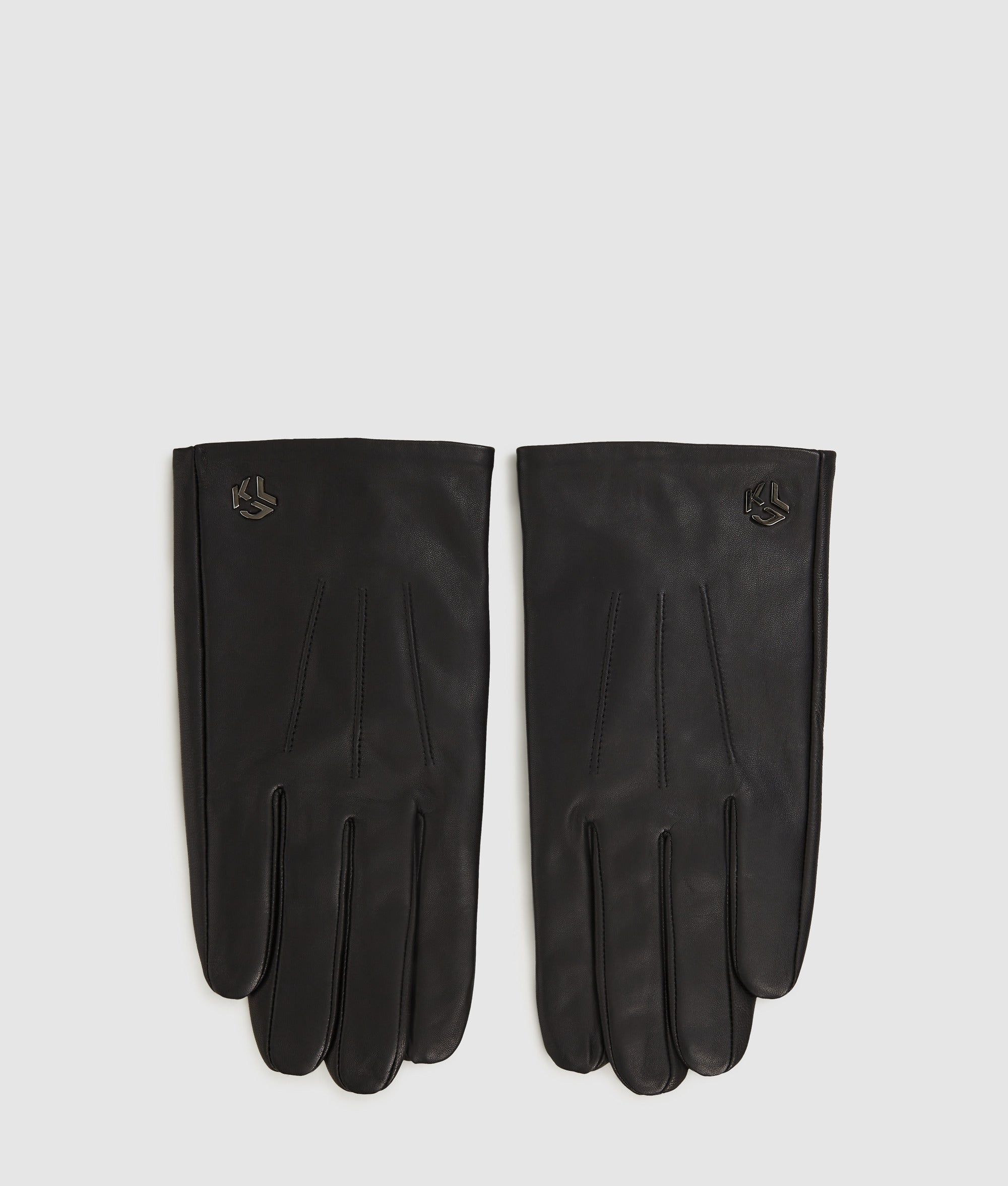 Monogram leather gloves