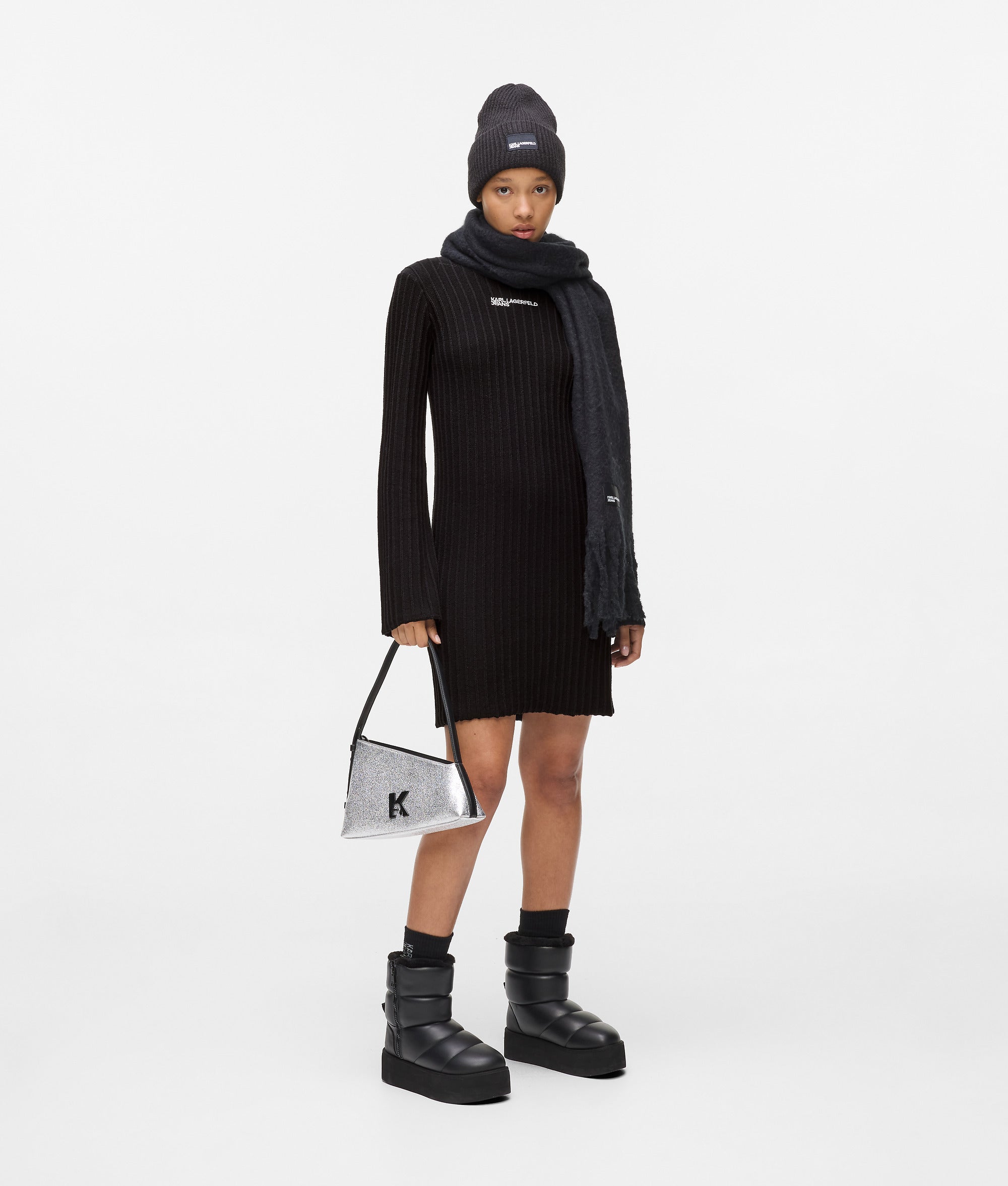 Pleated knit dress - Image 4