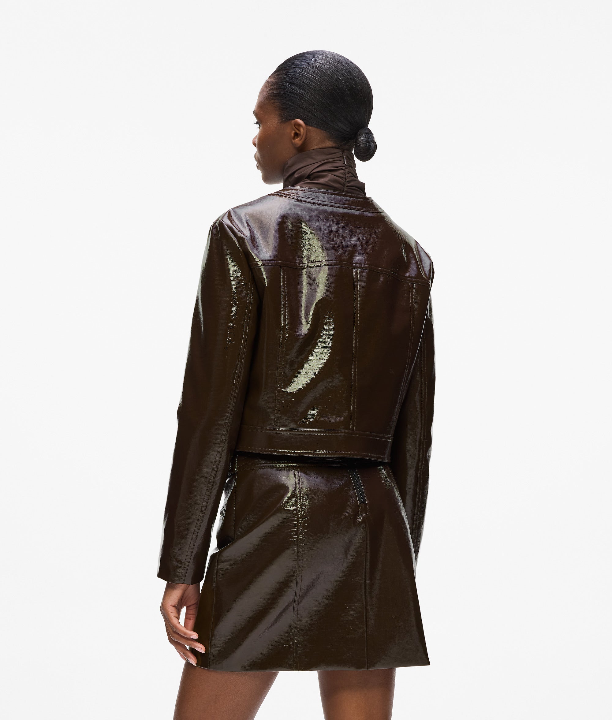Patent faux-leather jacket - Image 3
