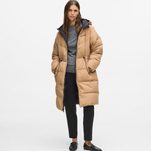 Reversible long puffer jacket