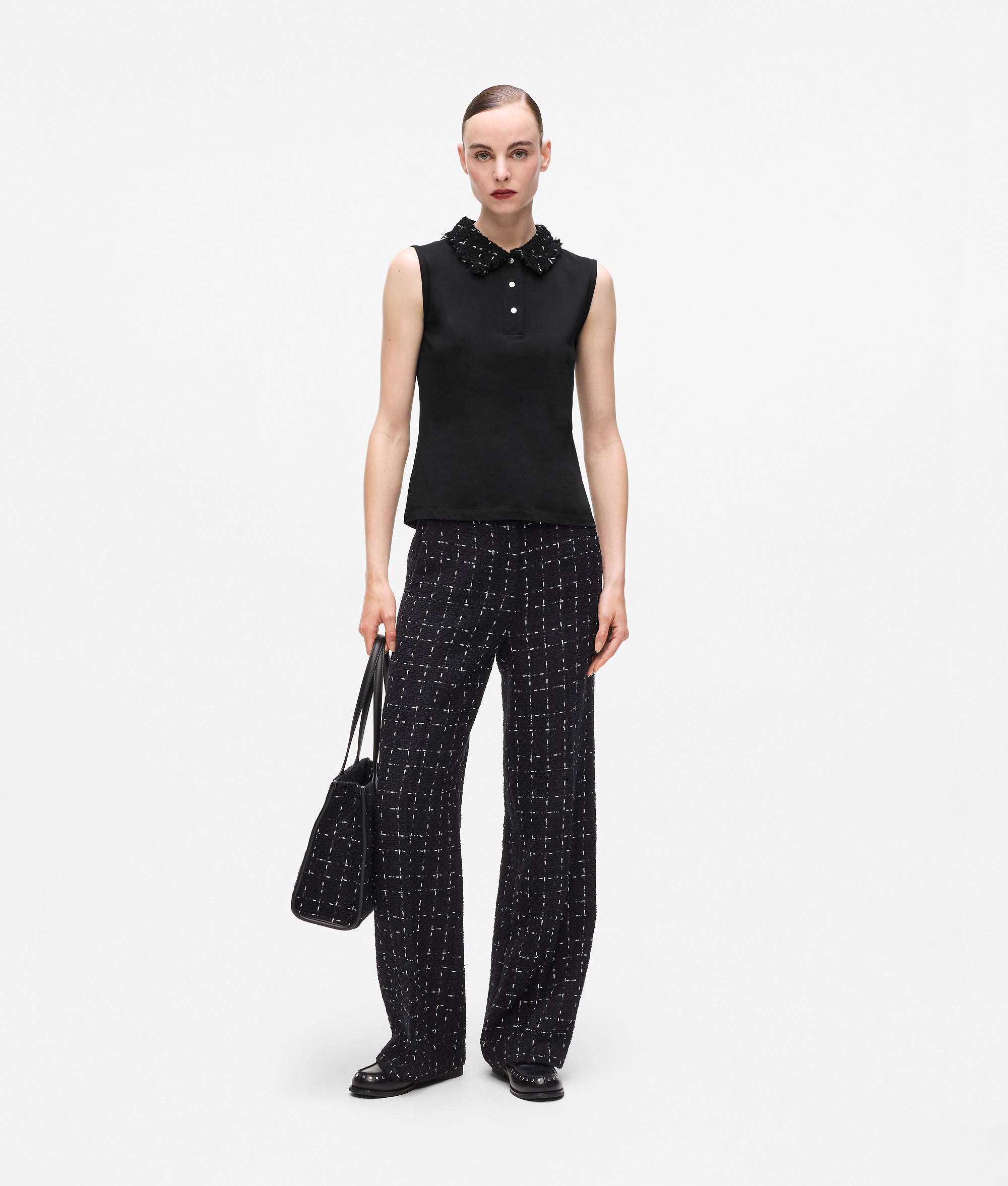 Boucl?? detail polo shirt - Image 4