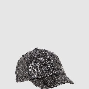 K/Signature sequin cap