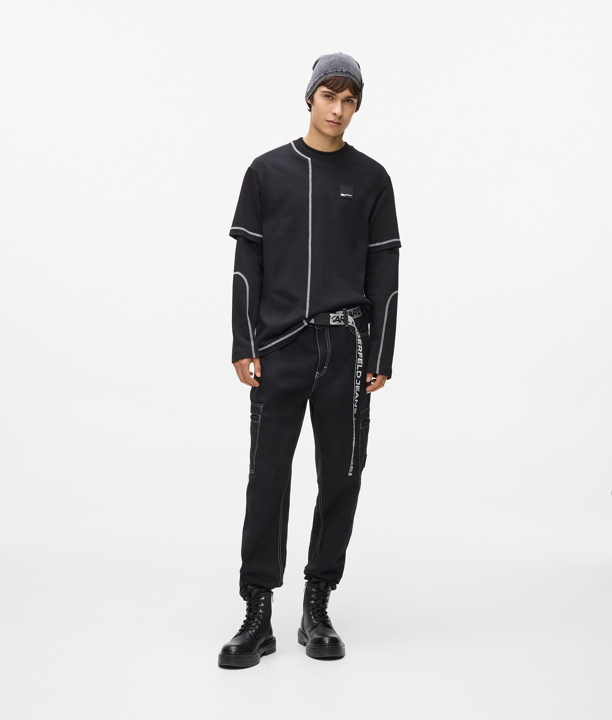 Contrast stitch cargo pants - Image 4