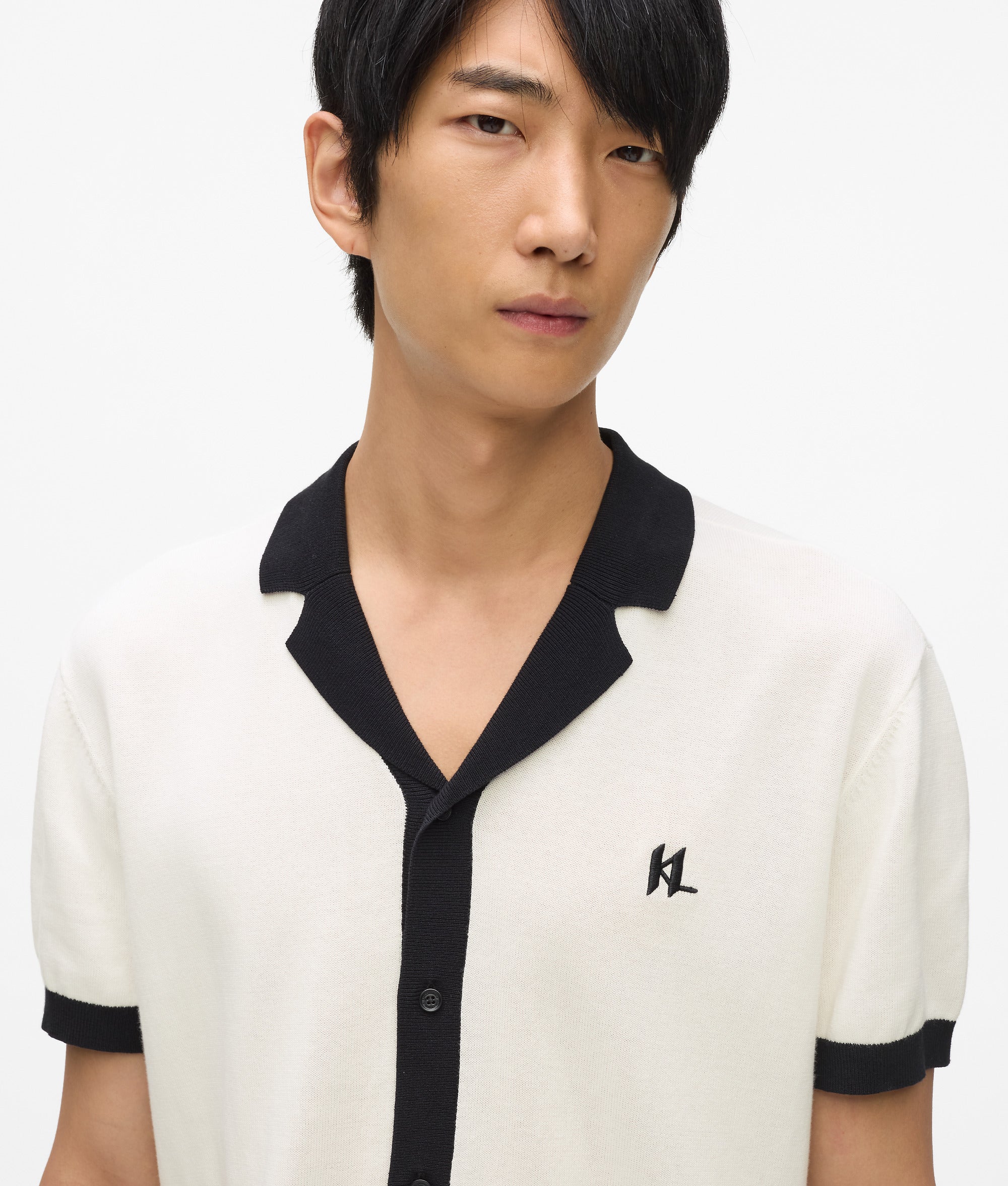 Monogram knitted polo shirt - Image 3