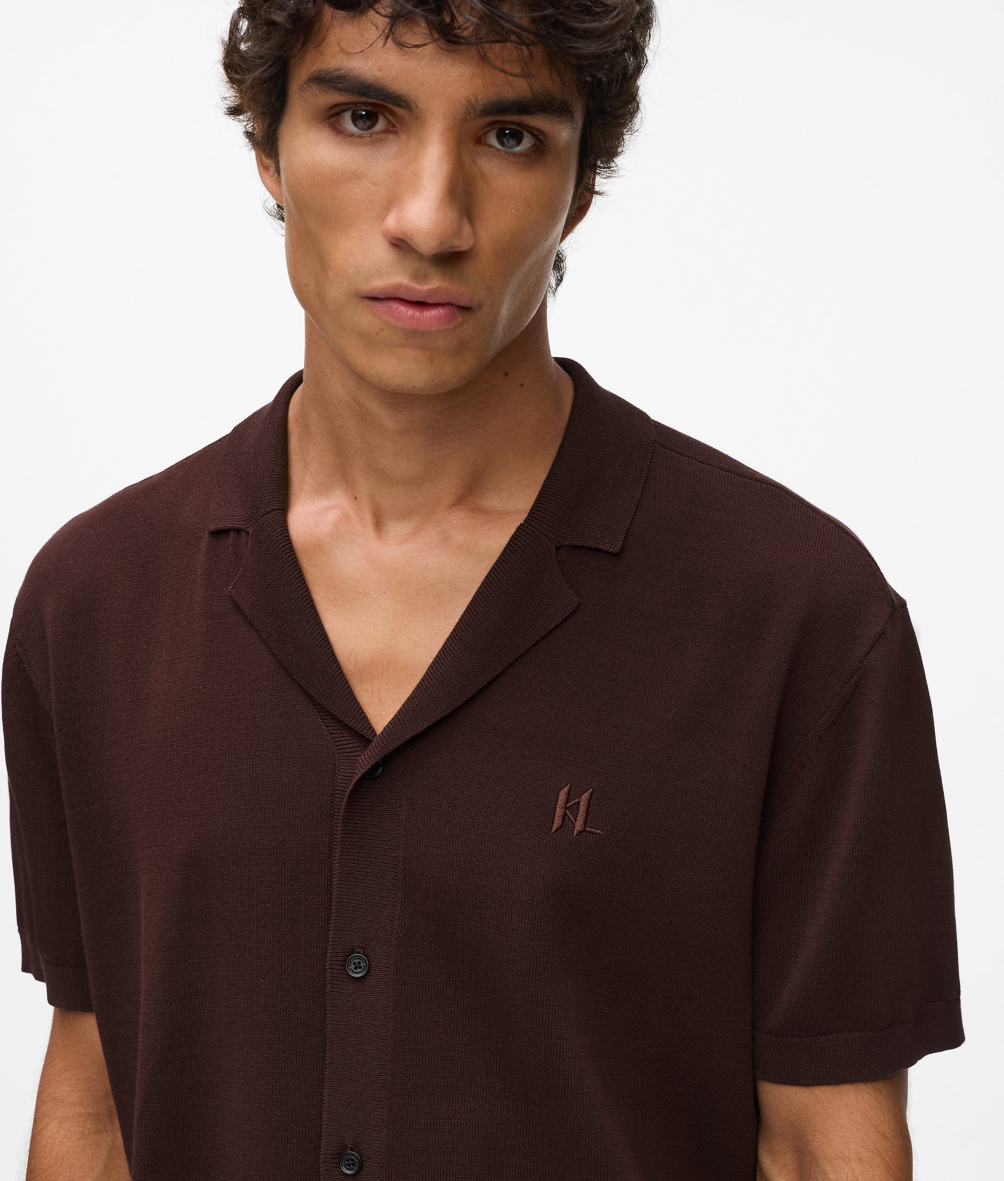 Monogram knitted polo shirt - Image 3