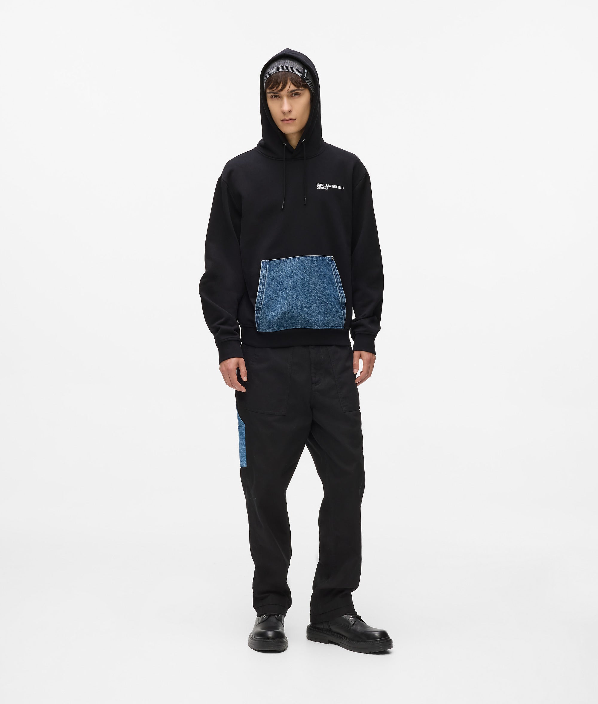Denim pocket hoodie - Image 4