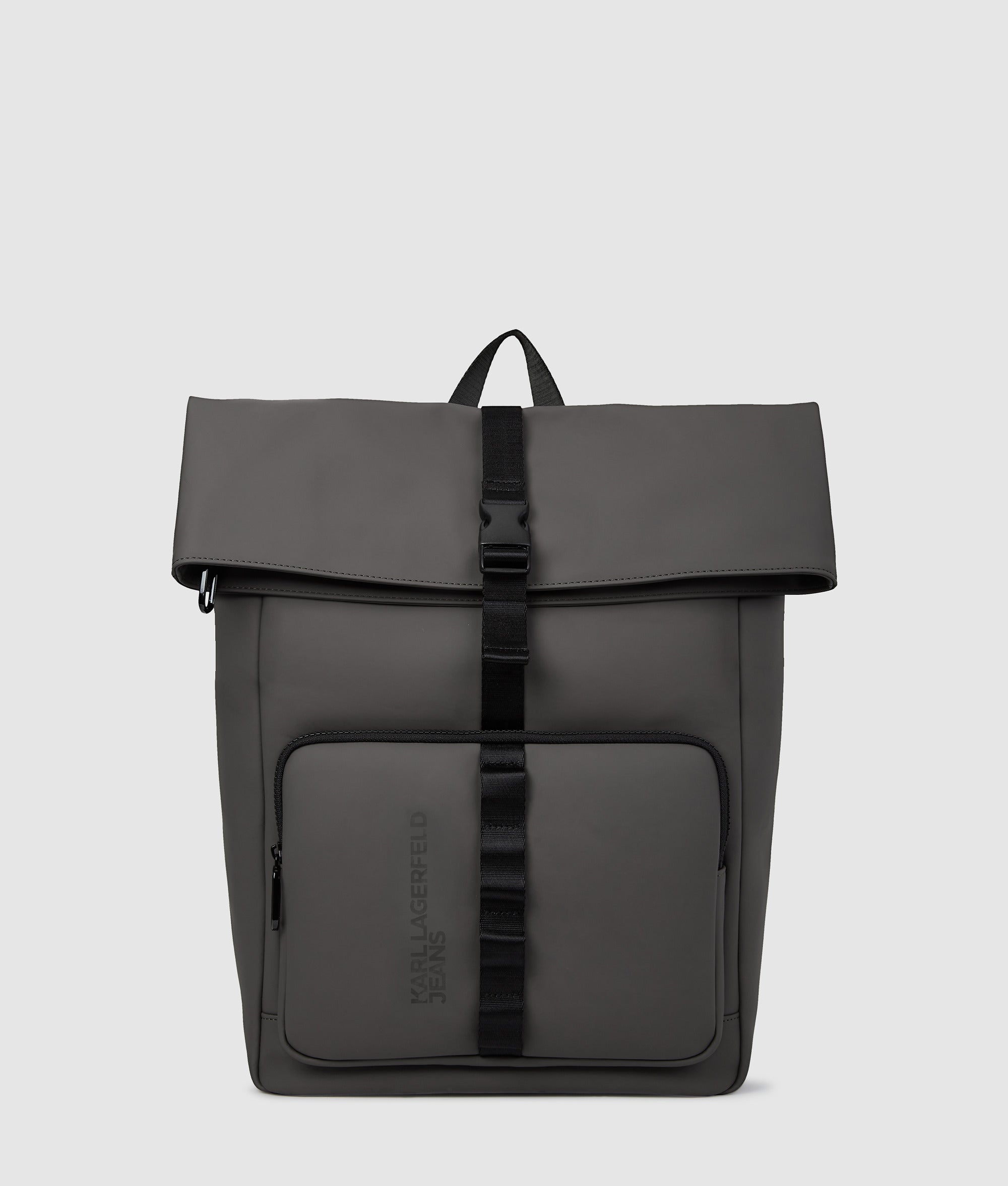 Roll top strap backpack