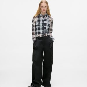 Wide leg tailored pants