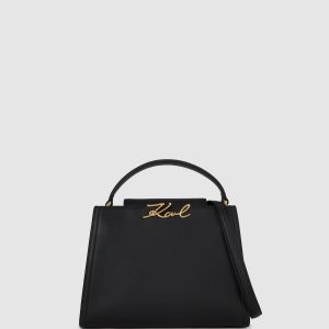 K/Signature medium top handle bag