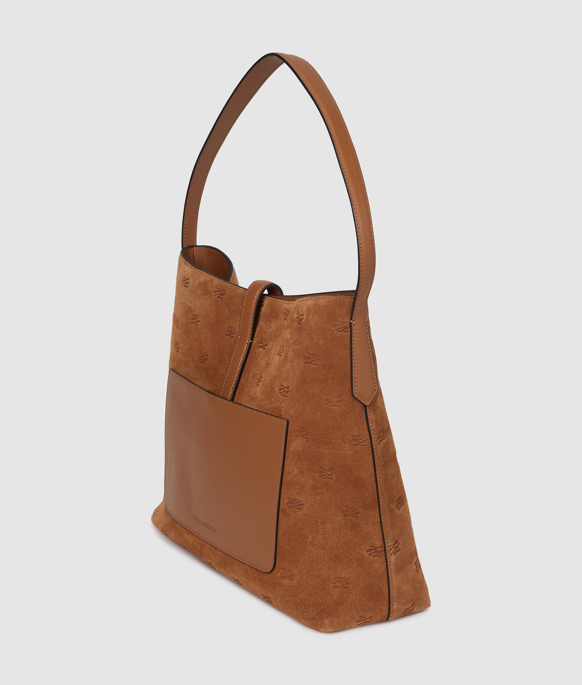 K/Autograph padlock suede hobo bag - Image 4