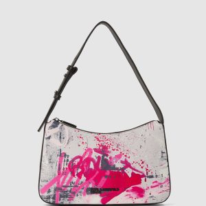 Graffiti print shoulder bag