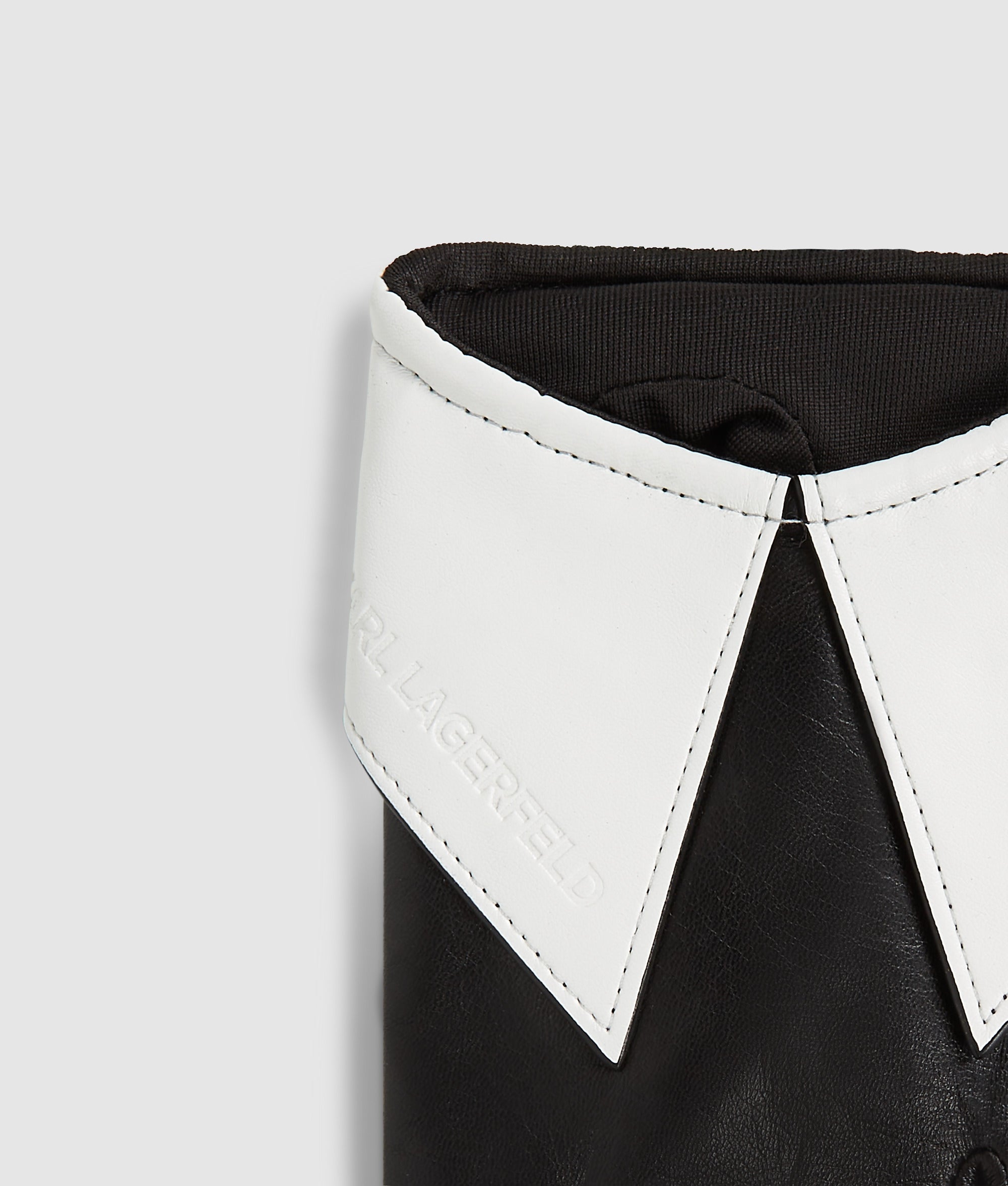 Collar-detail fingerless gloves - Image 2