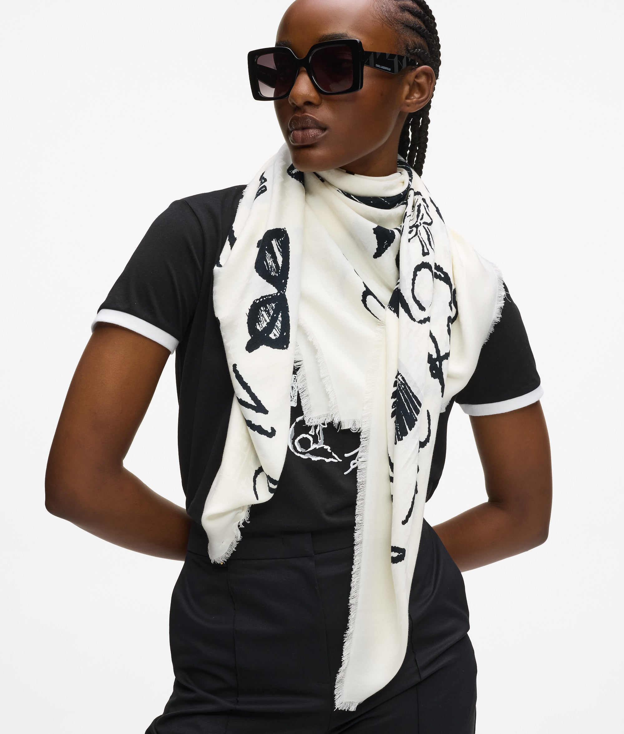 K/Signature all-over print scarf - Image 2