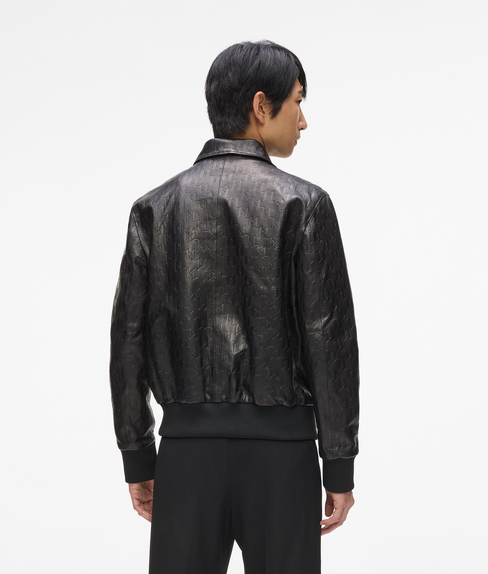 Leather blouson jacket - Image 3